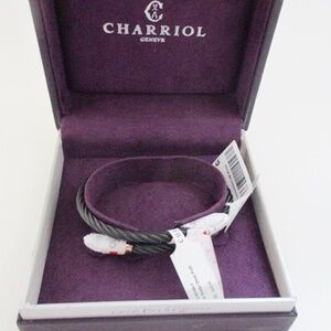 CHARRIOL Black and Rose Gold Bangle - M